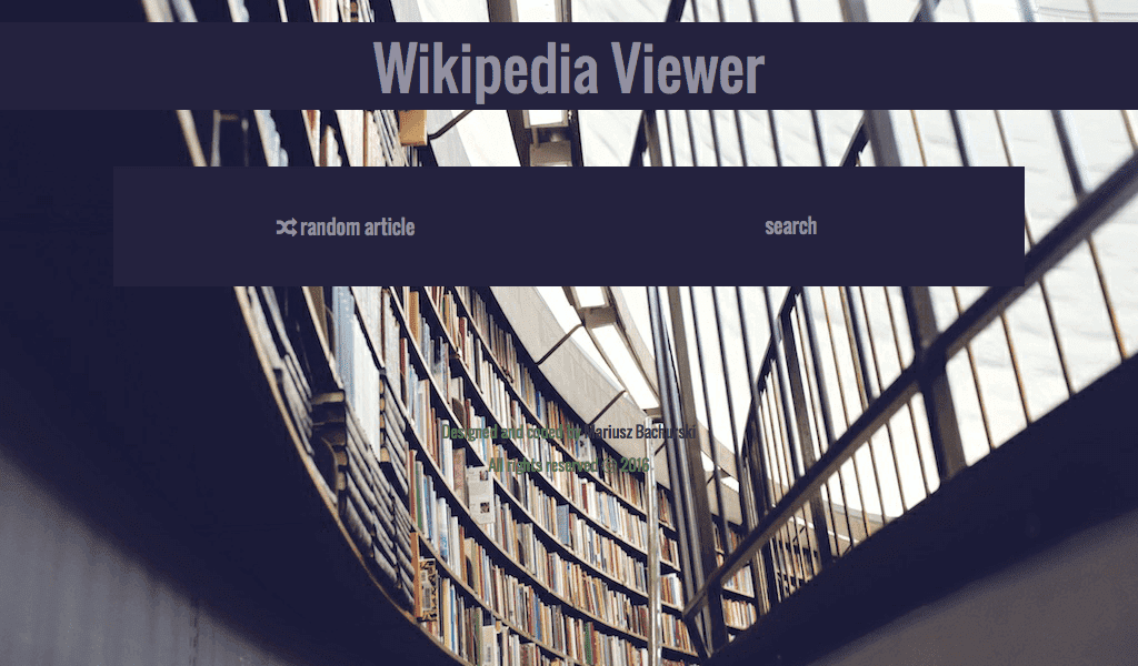 wikipedia search project screenshot